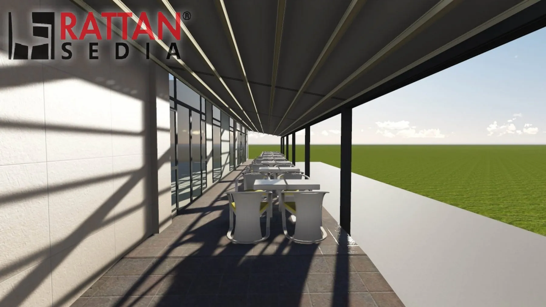 jednovodna pergola tenda – alpha - slika 2
