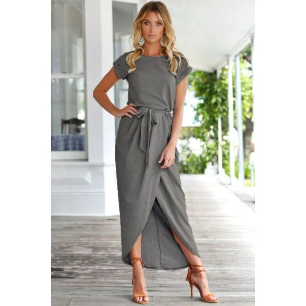 haljina kratkih rukava summer boho - slika 7