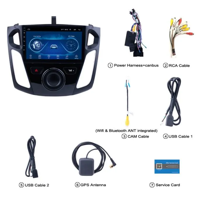 2din original radio ford focus 2012 2013 2014 2015 gps navigacija - slika 6