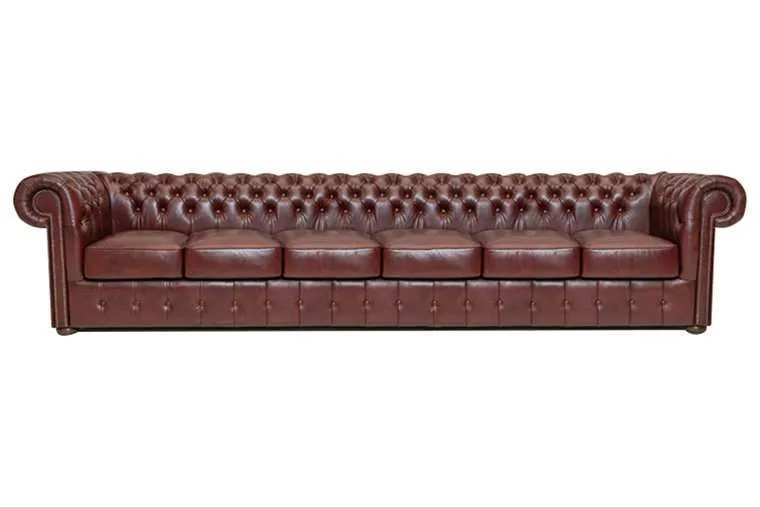 Chesterfield Garnitura Class Leather | 6-sjedišta | Cloudy Red - Ježdovec, Zagreb