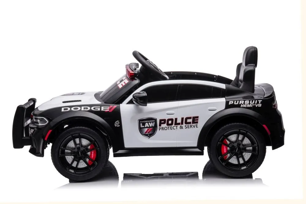 licencirani policijski auto na akumulator dodge charger - crno/bijeli - slika 3