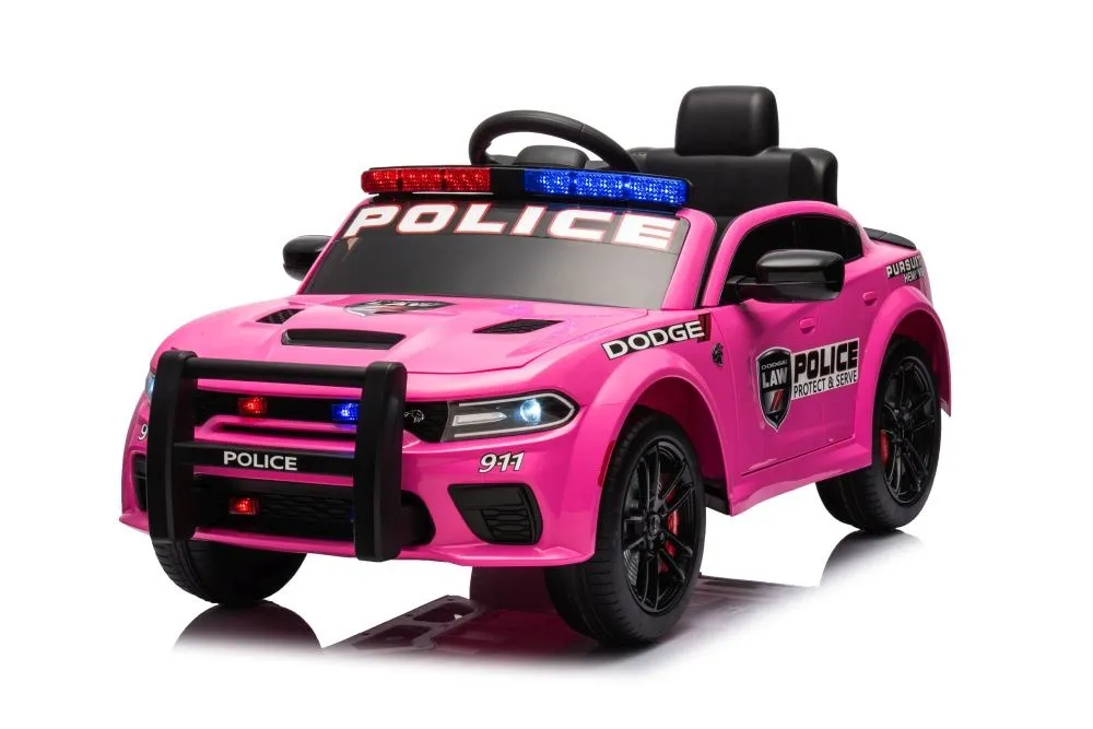 licencirani policijski auto na akumulator dodge charger - rozi - slika 3