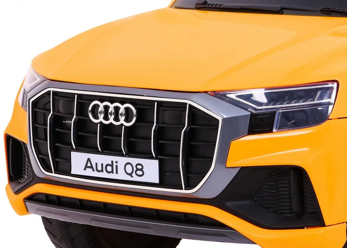 licencirani auto na akumulator audi q8 lift - žuti - slika 4