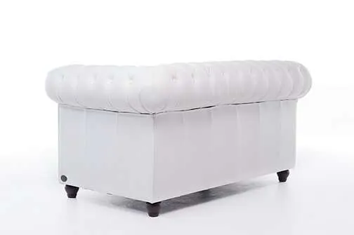 chesterfield dvosjed original leather | 2-sjedišta | white - slika 4