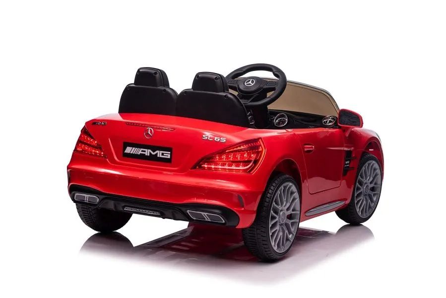 licencirani auto na akumulator mercedes sl65 s lcd - crveni/lakirani - slika 4