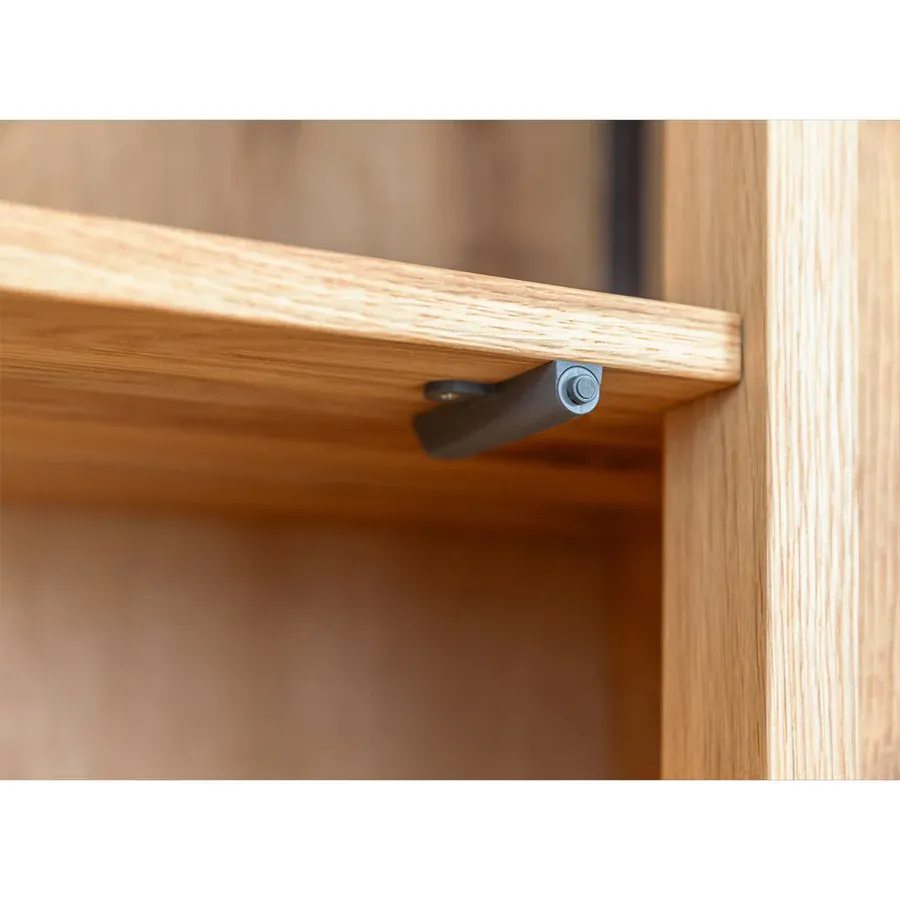 vitrina collodi 84,50x205cm, materijal: masivno drvo hrast - slika 8