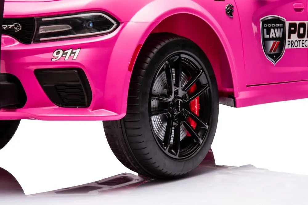 licencirani policijski auto na akumulator dodge charger - rozi - slika 12