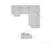 modularna garnitura freestyle 360x290cm, strukturirana tkanina - slika 5