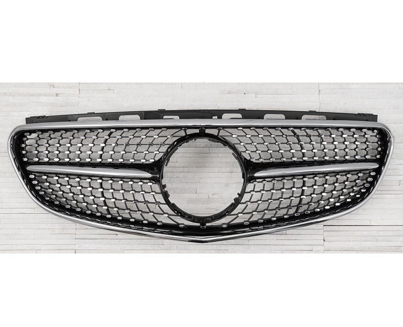 diamond maska za mercedes a-b-c-e-cla-gla-glc klasa- srebrne-crne - slika 3