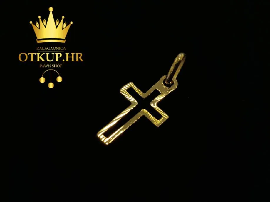 Zlatni Privjesak Križ 0,54g (14k) / R1, Rate ! - Zagreb