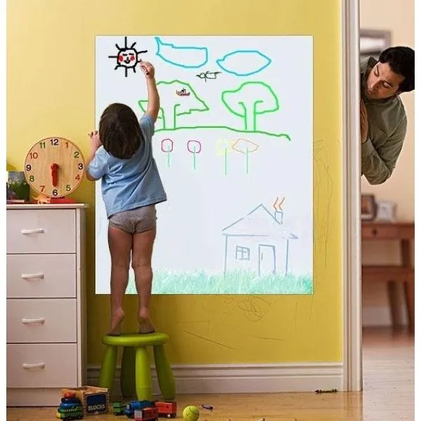 bijela naljepnica za zid za pisanje flomasterom 45x200cm - slika 2