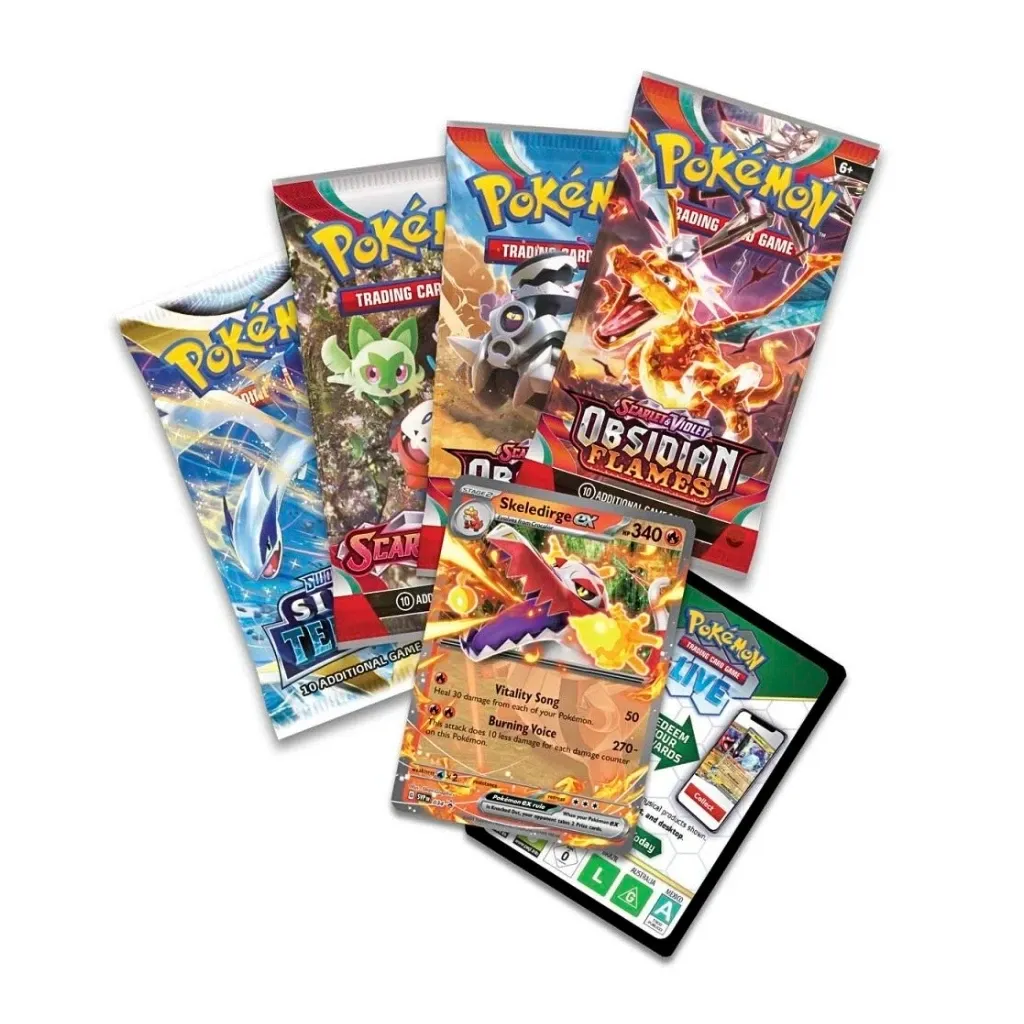 pokémon tcg: paldea partners tin – skeledirge ex - slika 2