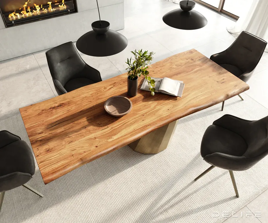 blagovaonski stol edge 240x100cm, materijal: bagrem - slika 3
