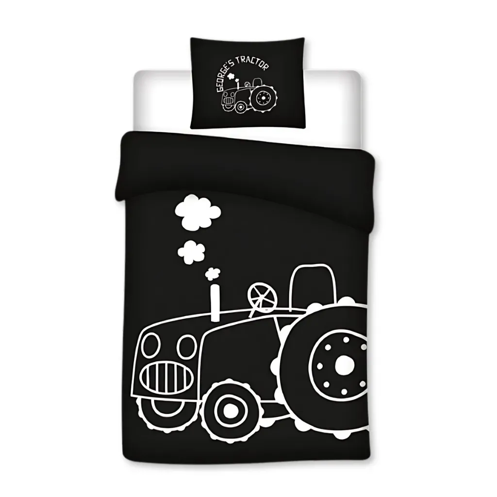 peppa pig ‘tractor’ posteljina za bebe, 100×135 cm - slika 2