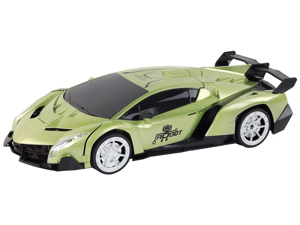 auto na daljinsko upravljanje robot transformation r/c 1:10- zeleni - slika 2