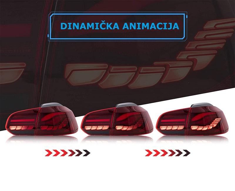 oled lampe za vw golf vi - dinamički žmigavac-crvene-crne-top izgled - slika 2