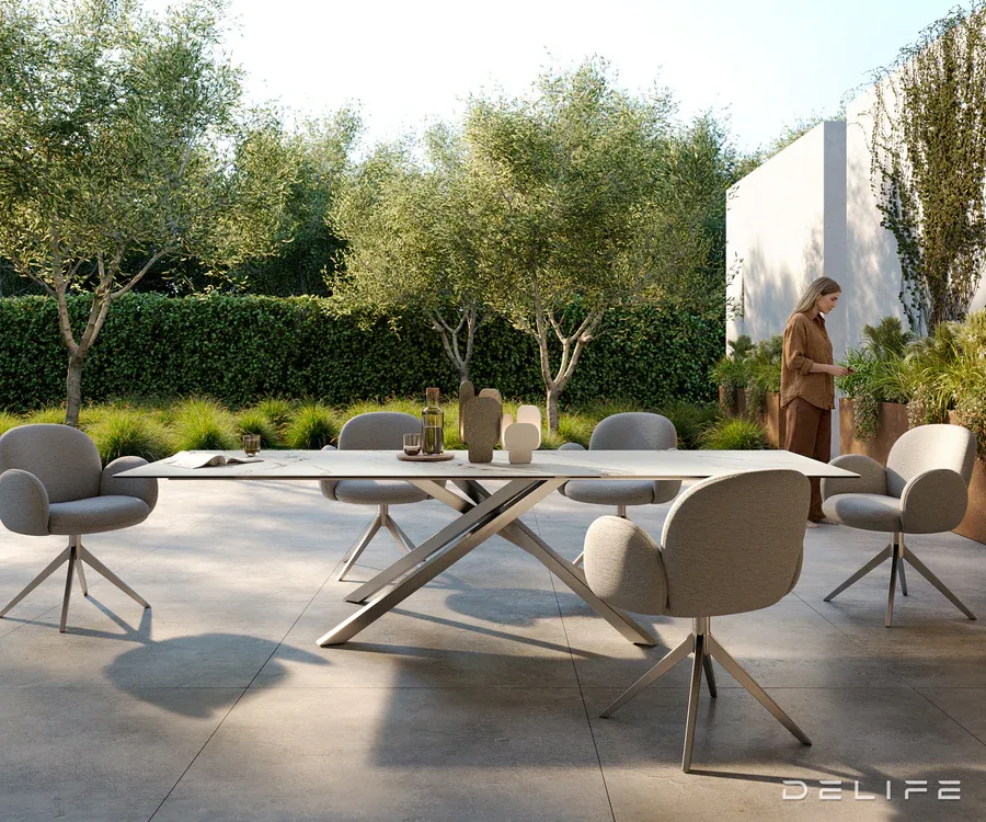 outdoor stol edge 300x100cm, materijal: keramika calacatta luxe - slika 2