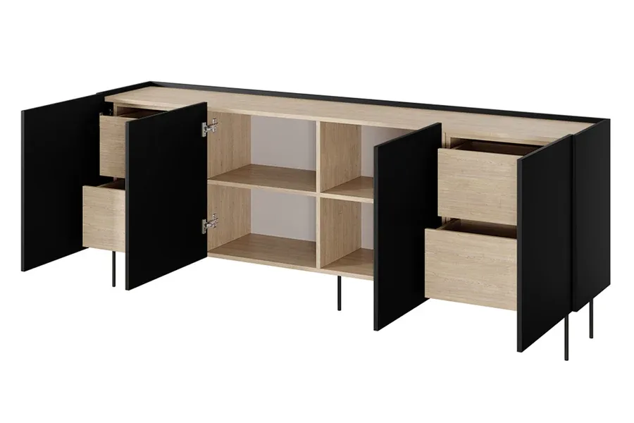 komoda desin 220cm, 4 vrata i 4 ladice, materijal: mdf - slika 4