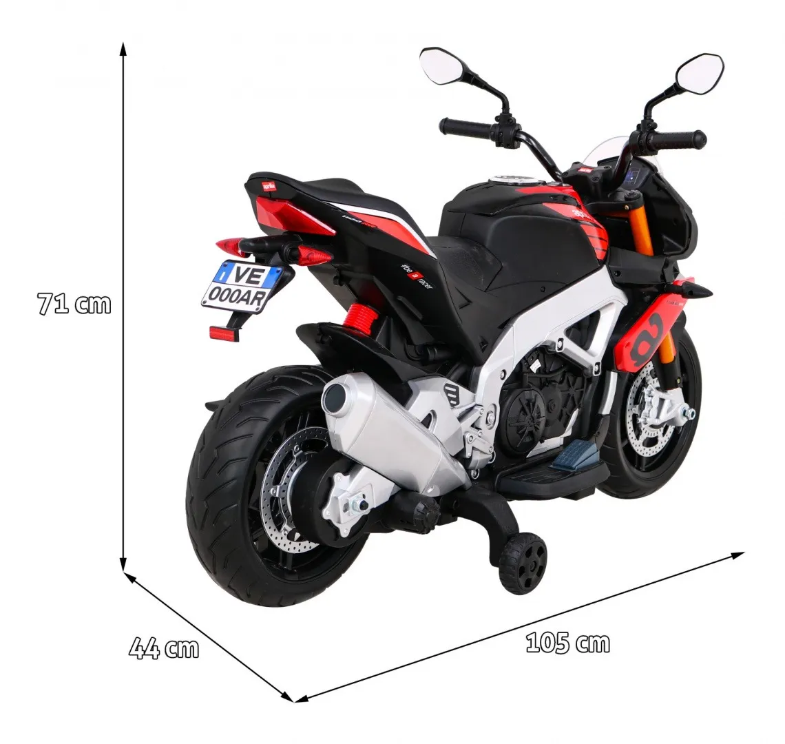licencirani motor na akumulator aprilia tuono v4 - crveni - slika 3