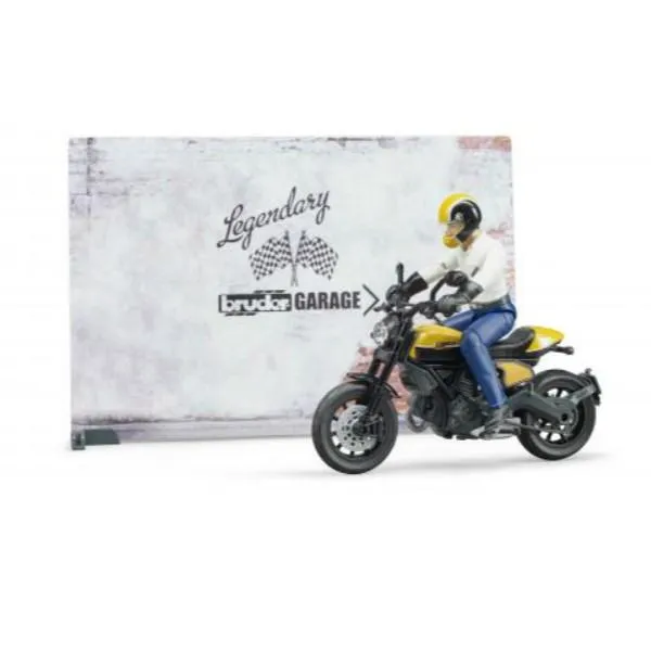bruder set motocikl servis sa scrambler ducati full throttle motorom - slika 4