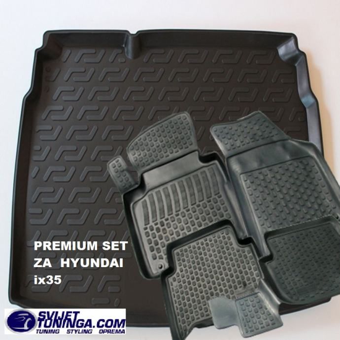 Premium 3d Gumeni Auto Tepisi + Kadica Prtljažnika Za Hyundai Ix35! - Županja