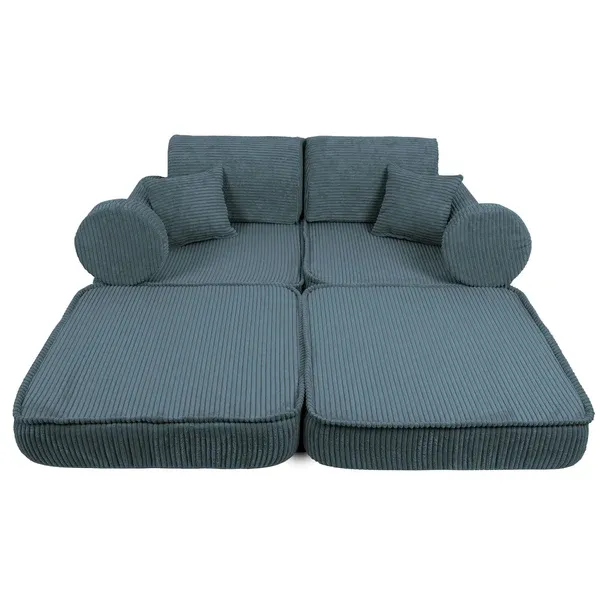 srednja modularna sofa za djecu - estetska tirkizna - slika 4
