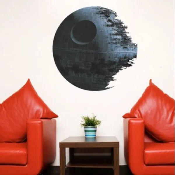 3d death star naljepnica za zid 45x45cm - slika 2