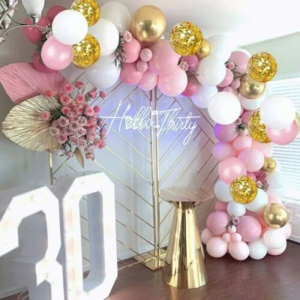 luk od balona - party pink (120 balona u setu) - slika 2