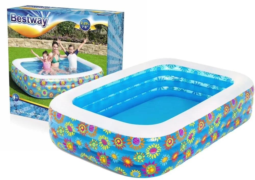 Bazen na napuhavanje Flowers 229 x 152 x 56 cm Bestway 54120 - Mursko Središće