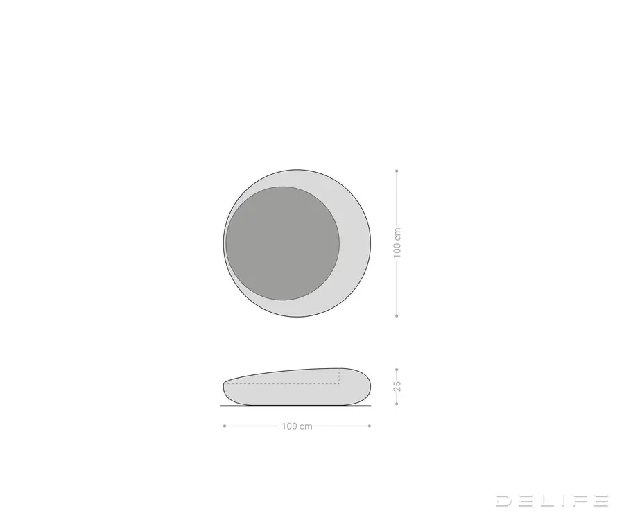 klub stolić blaise 100x100cm, materijal: reljefno staklo - slika 7
