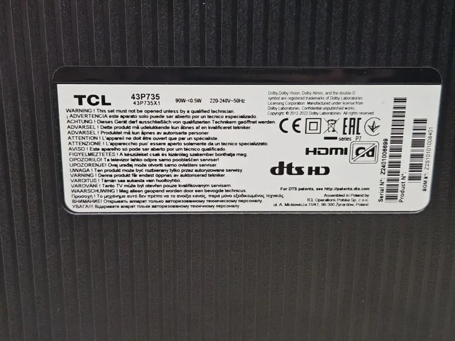 tv uređaj 43" tcl 43p735 google tv / r1, rate! - slika 5