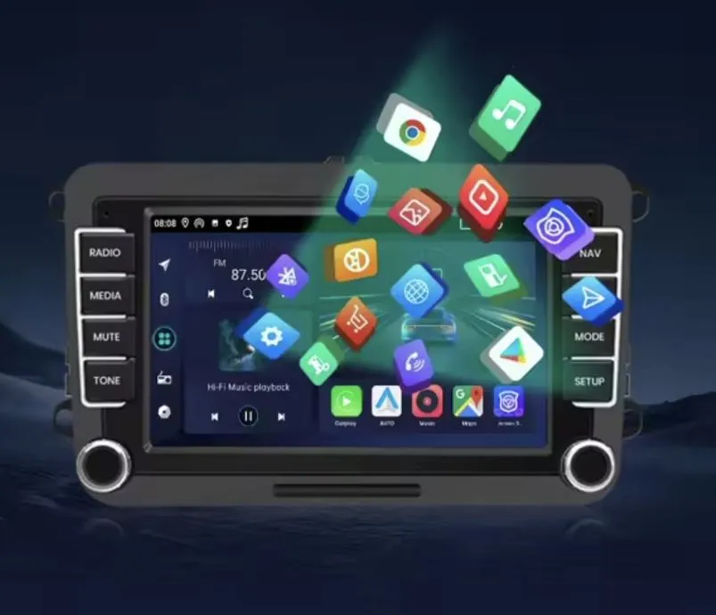vw golf 5 6 originalni radio navigacija multimedija android kamera - slika 3