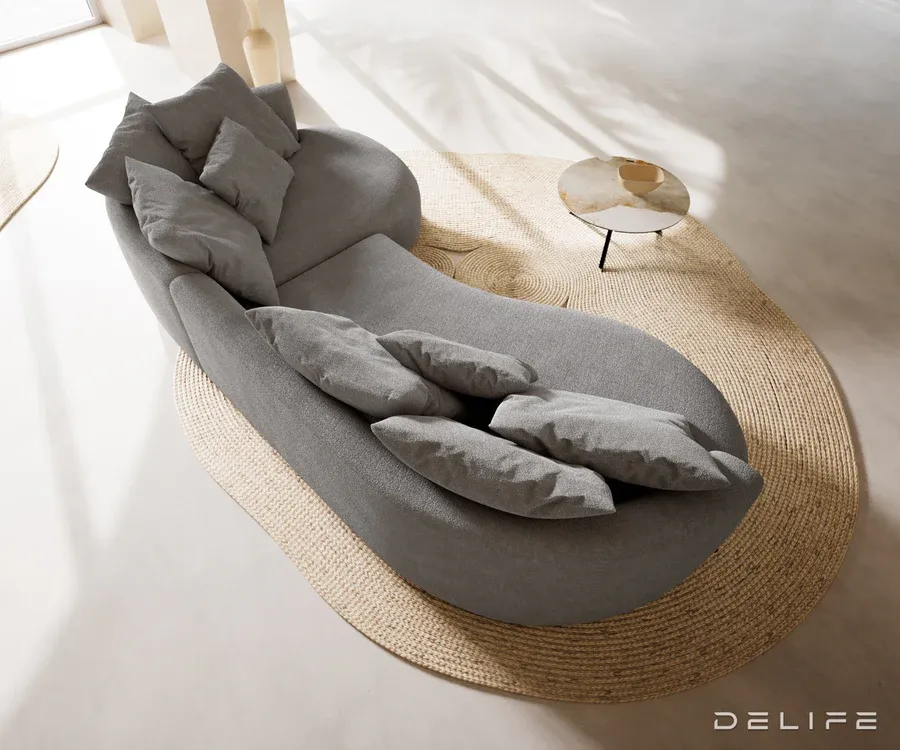 sofa edina 328x166cm, materijal: strukturirana tkanina - slika 5