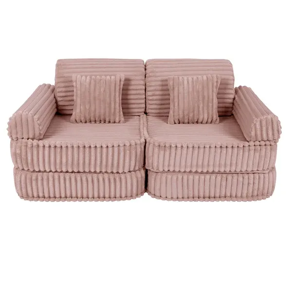 srednja modularna sofa za djecu - churros pink - slika 2