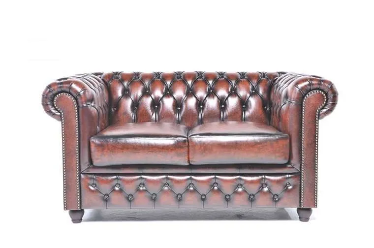Chesterfield Dvosjed Original Leather | 2-sjedišta | Wash Off Brown - Ježdovec, Zagreb