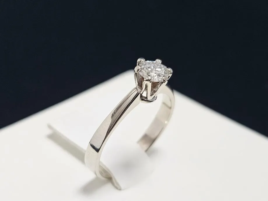 zlatni prsten s dijamantom 0.35ct 14k / r1, rate ! - slika 2