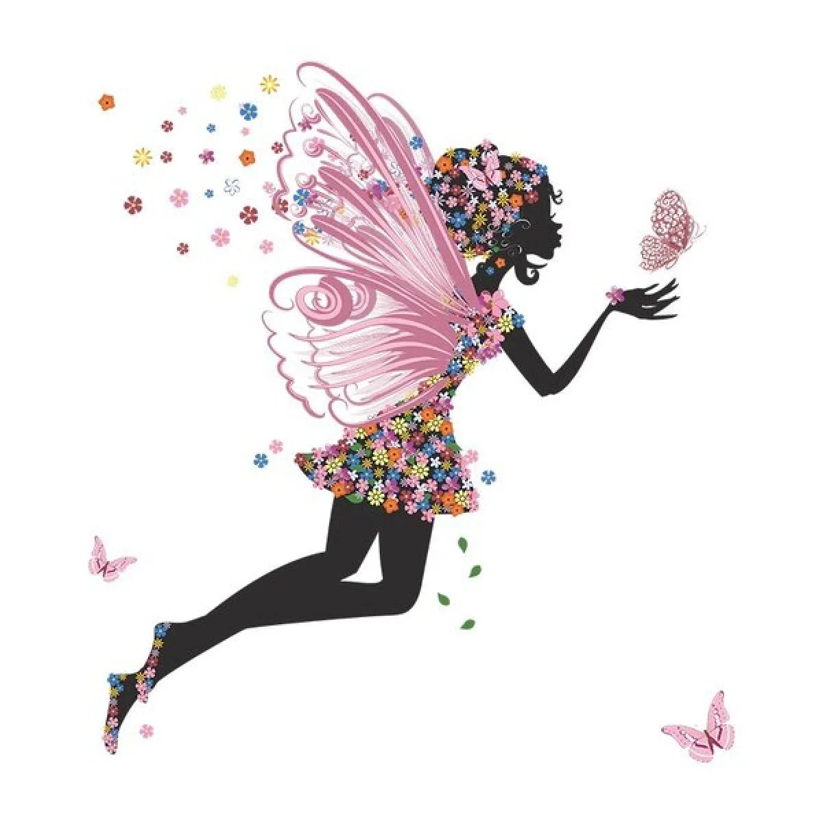 zidna naljepnica flower girl - slika 2