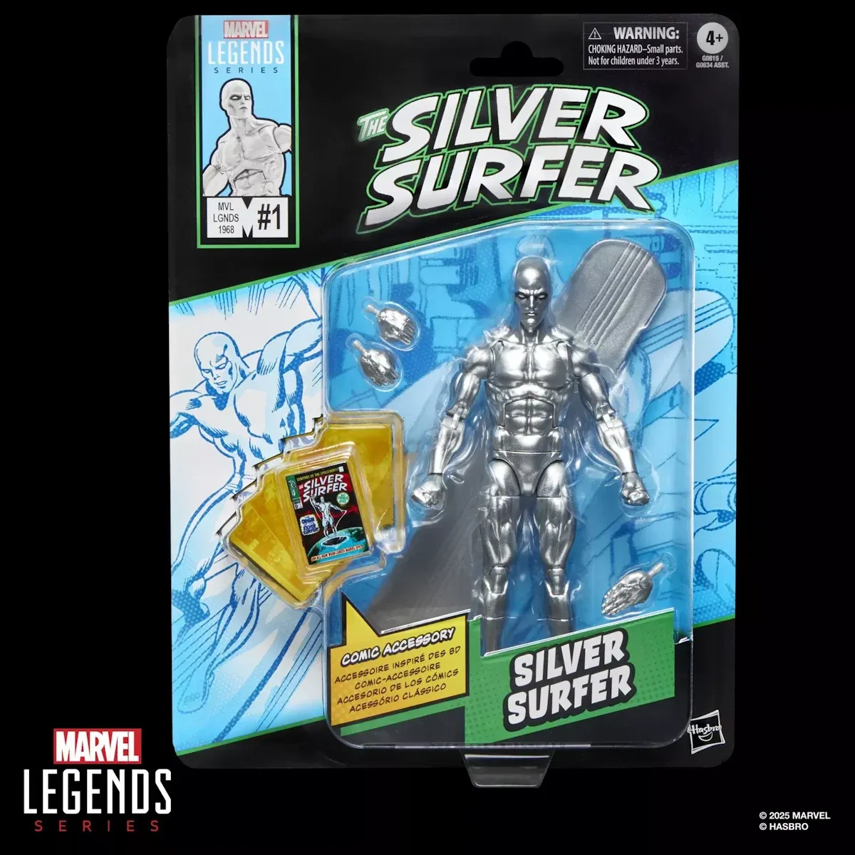 marvel legends series: silver surfer figura, 15cm - slika 10