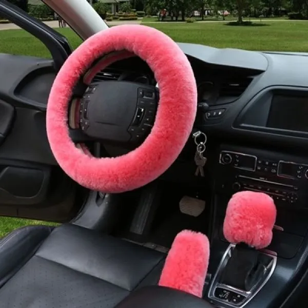 univerzalna chic plišana navlaka za automobil - 3 dijelni set - slika 7