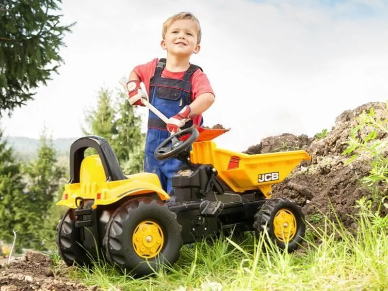 rolly toys kid dumper jcb traktor na pedale sa kašikom za utovar - slika 2