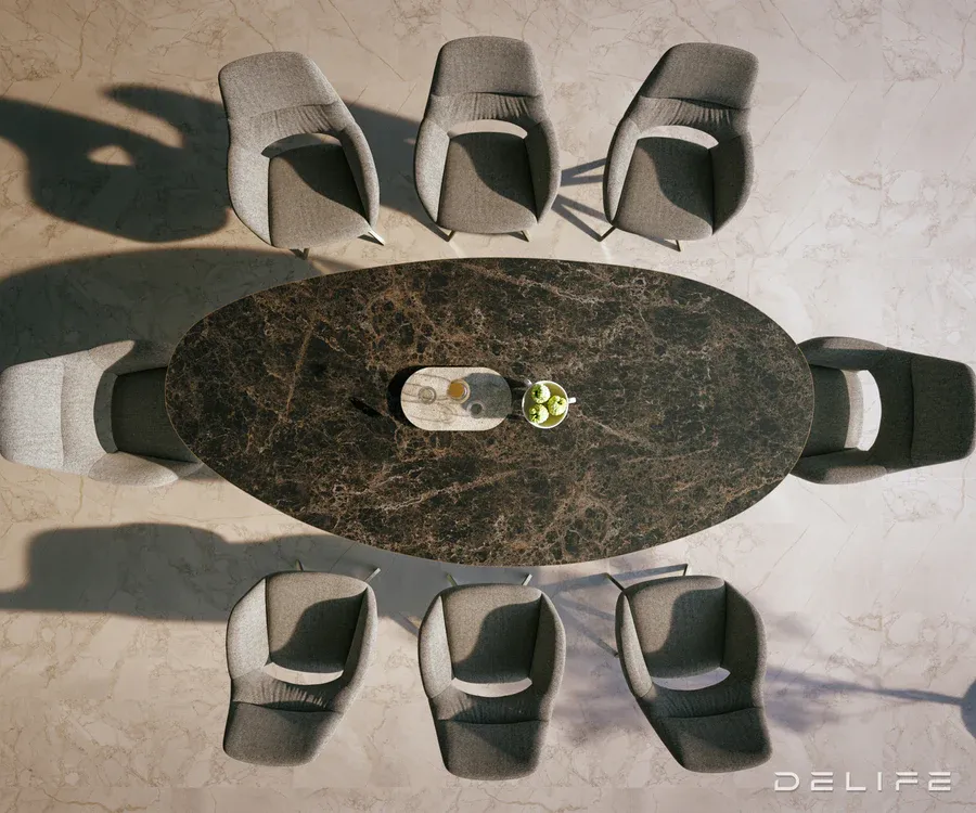 outdoor stol edge oval 280x130cm, materijal: keramika emperador extra - slika 6