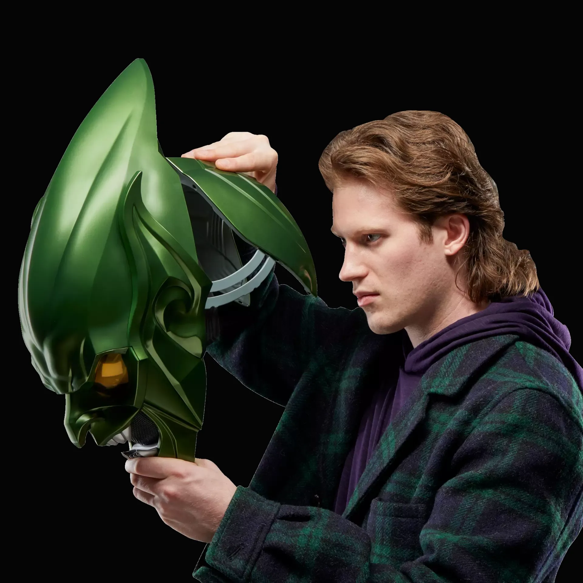 marvel legends series – green goblin premium roleplay helmet - slika 5
