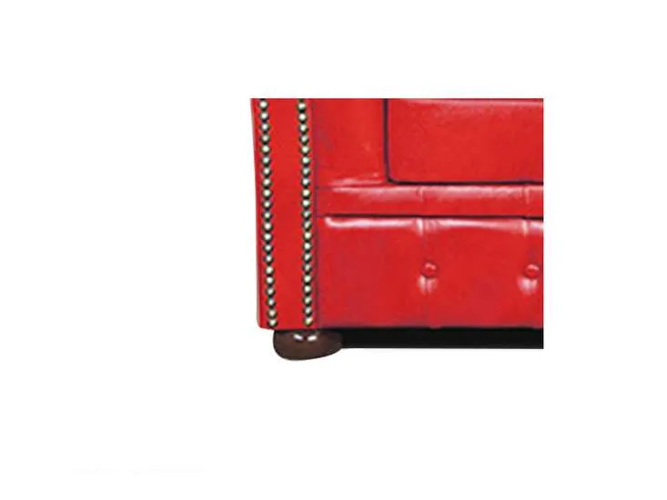 chesterfield dvosjed winfield basic leather | 2-sjedišta | red - slika 3