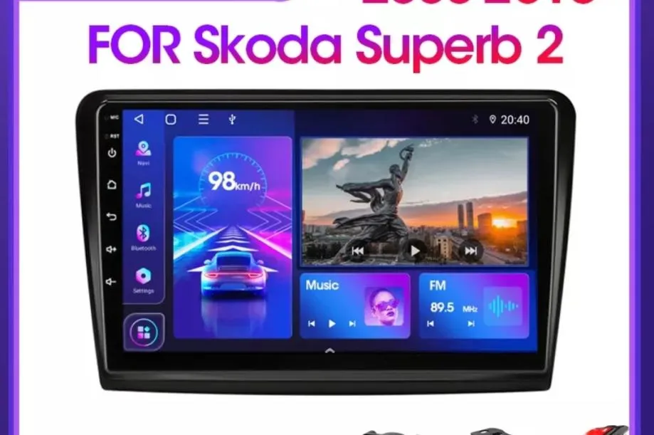 original radio škoda superb 2 2008-2015 android navigacija multimedija - slika 12