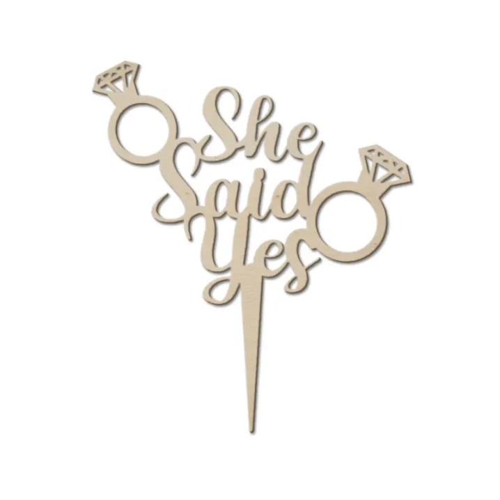 Rustikalni toper za tortu- She Said Yes - Osijek