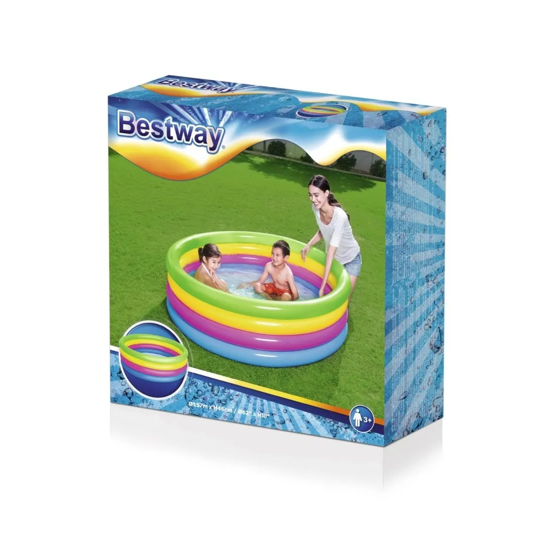 bazen na napuhavanje rainbow colors 1 57 46cm bestway - slika 7