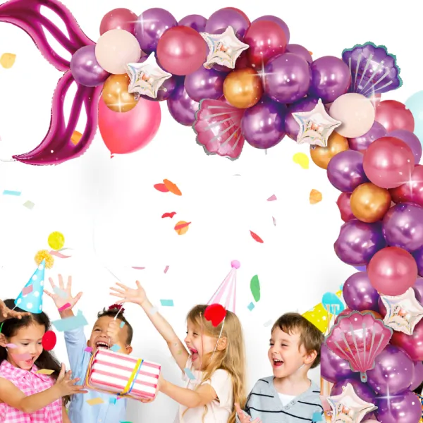 luk od balona - mermaid purple - pink - slika 2