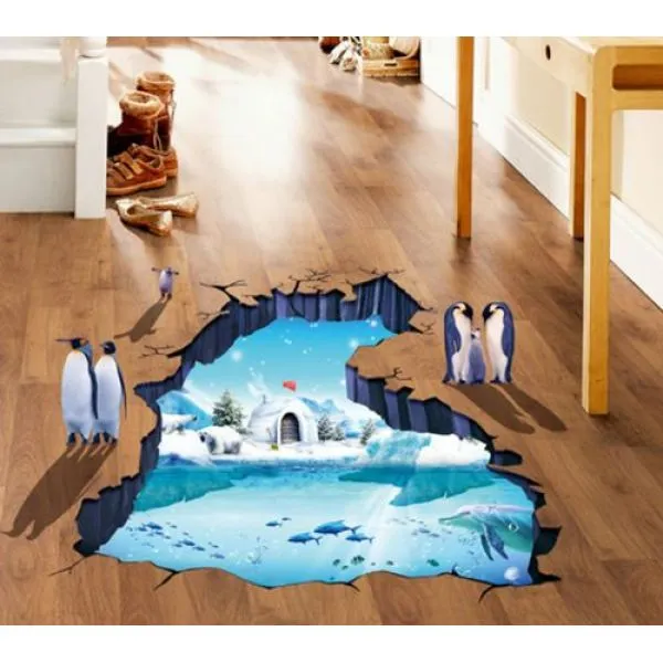 3d wall sticker sjeverni pol dimenzije 90x60 cm - slika 3