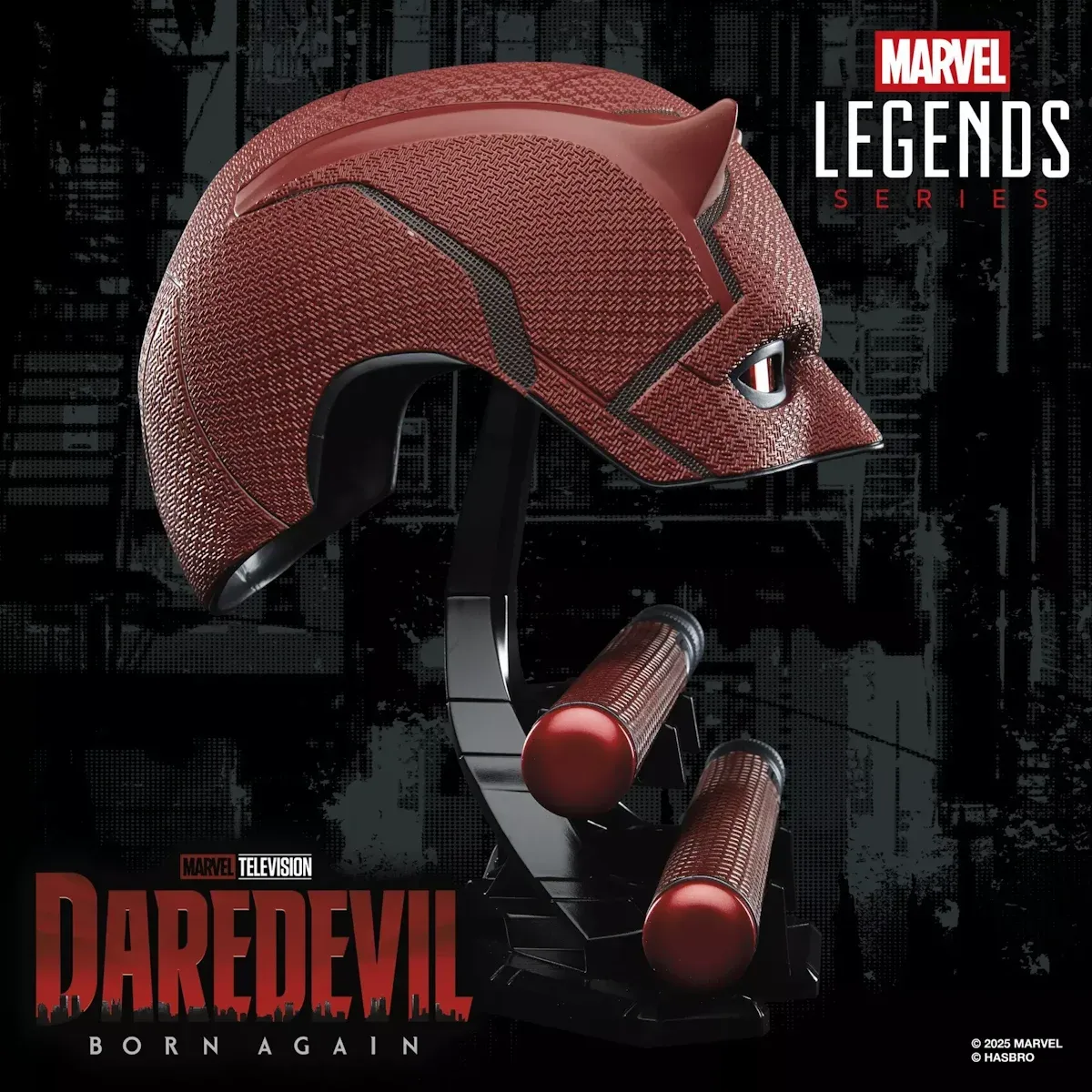 marvel legends series: daredevil mask + billy club replica - slika 8