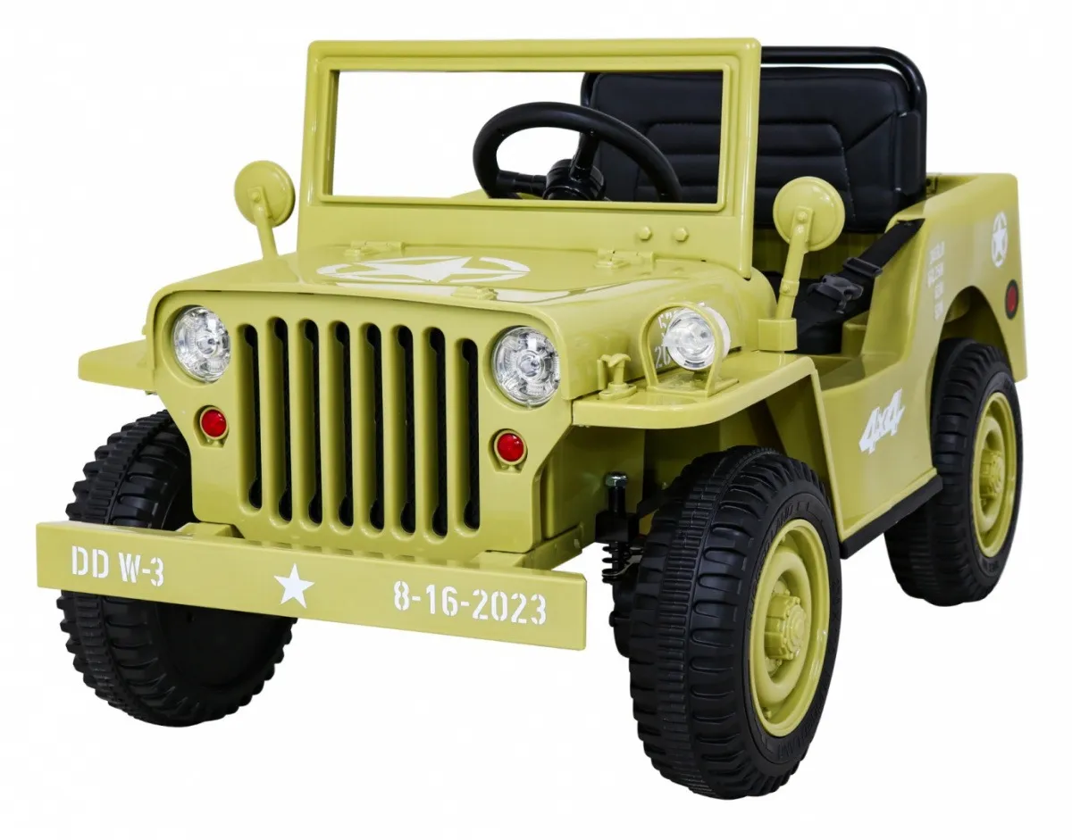 Auto na akumulator Retro Military - bež - Mursko Središće